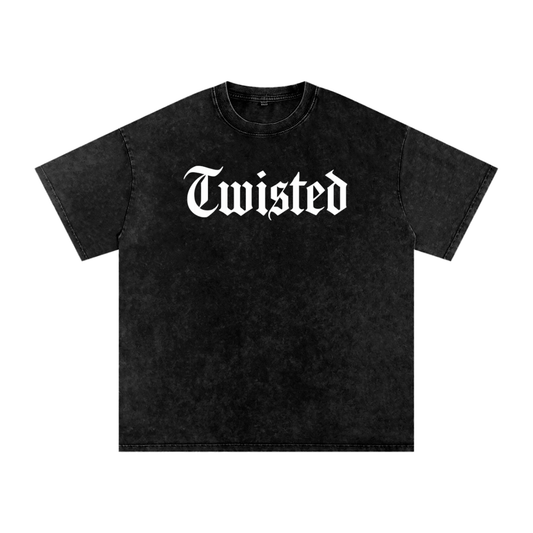 Snow Washed Oversized Cotton T-Shirt